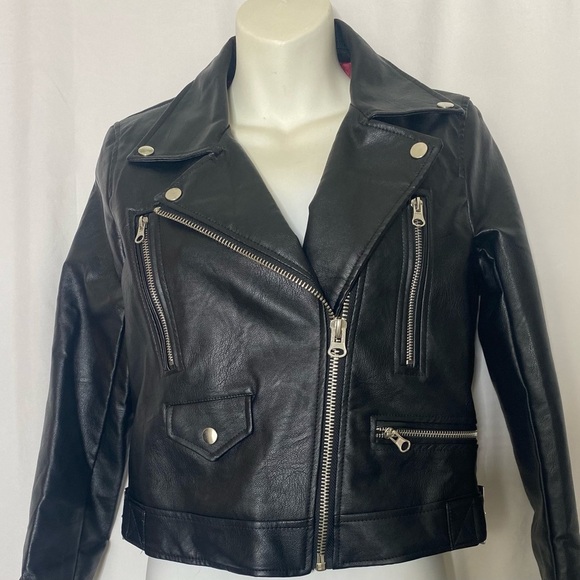 Love Tree Classic Black 100 % POLYURETHANE Jacket - Picture 1 of 8